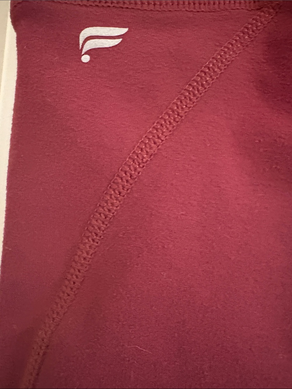 Fabletics Colorblock Active Leggings - Burgundy, Coral & Light Pink Size 2x - Picture 3 of 3